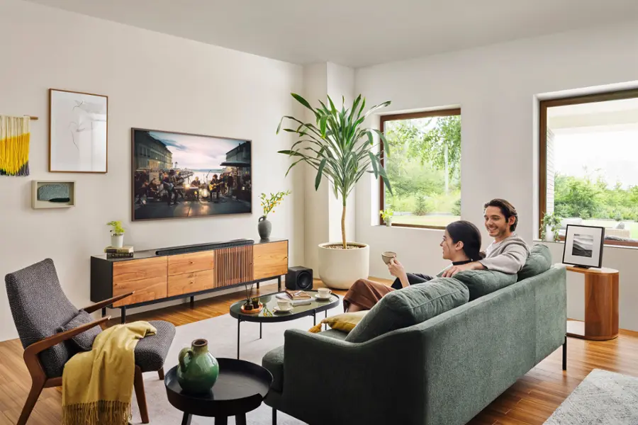 Alt View 24. Samsung - HW-LS60D Music Frame Smart Speaker/Picture Frame, Dolby Atmos - Black.