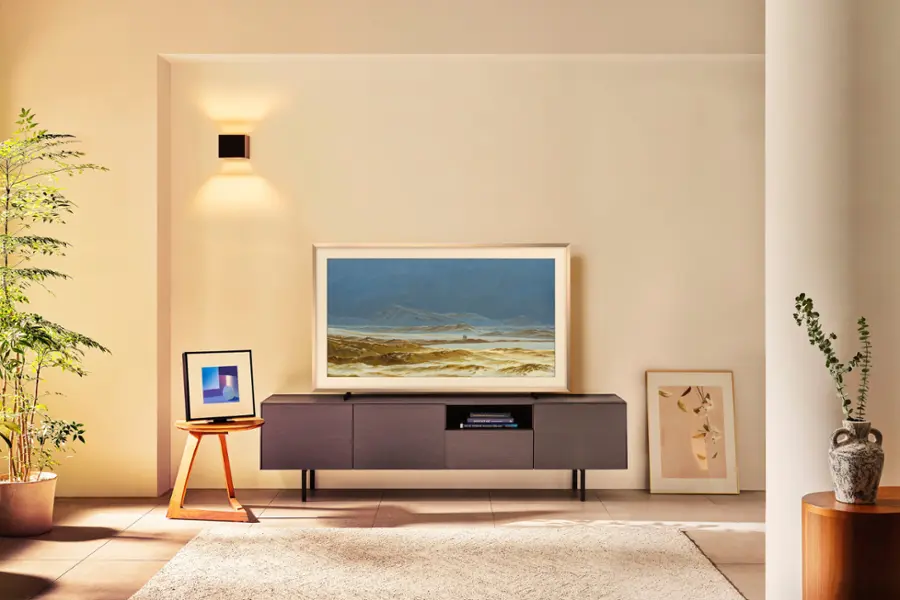 Alt View 25. Samsung - HW-LS60D Music Frame Smart Speaker/Picture Frame, Dolby Atmos - Black.