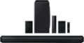 Front. Samsung - HW-Q850D 7.1.2 Channel Q-Series Soundbar with Wireless Subwoofer and Rear Speakers, Dolby Atmos and Q-Symphony - Black.