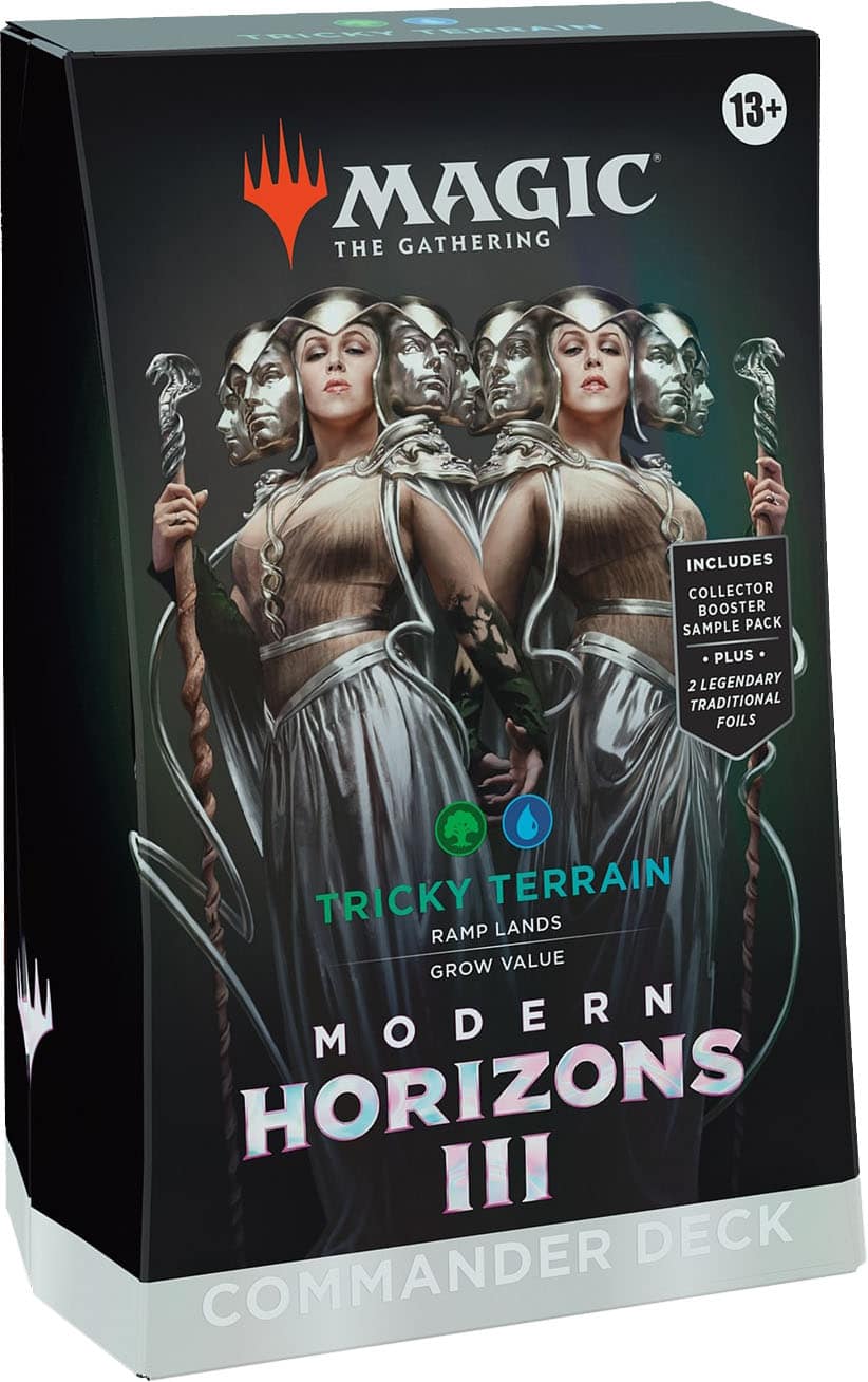 Front. Wizards of The Coast - Magic: The Gathering Modern Horizons 3 Commander Deck - Tricky Terrain.