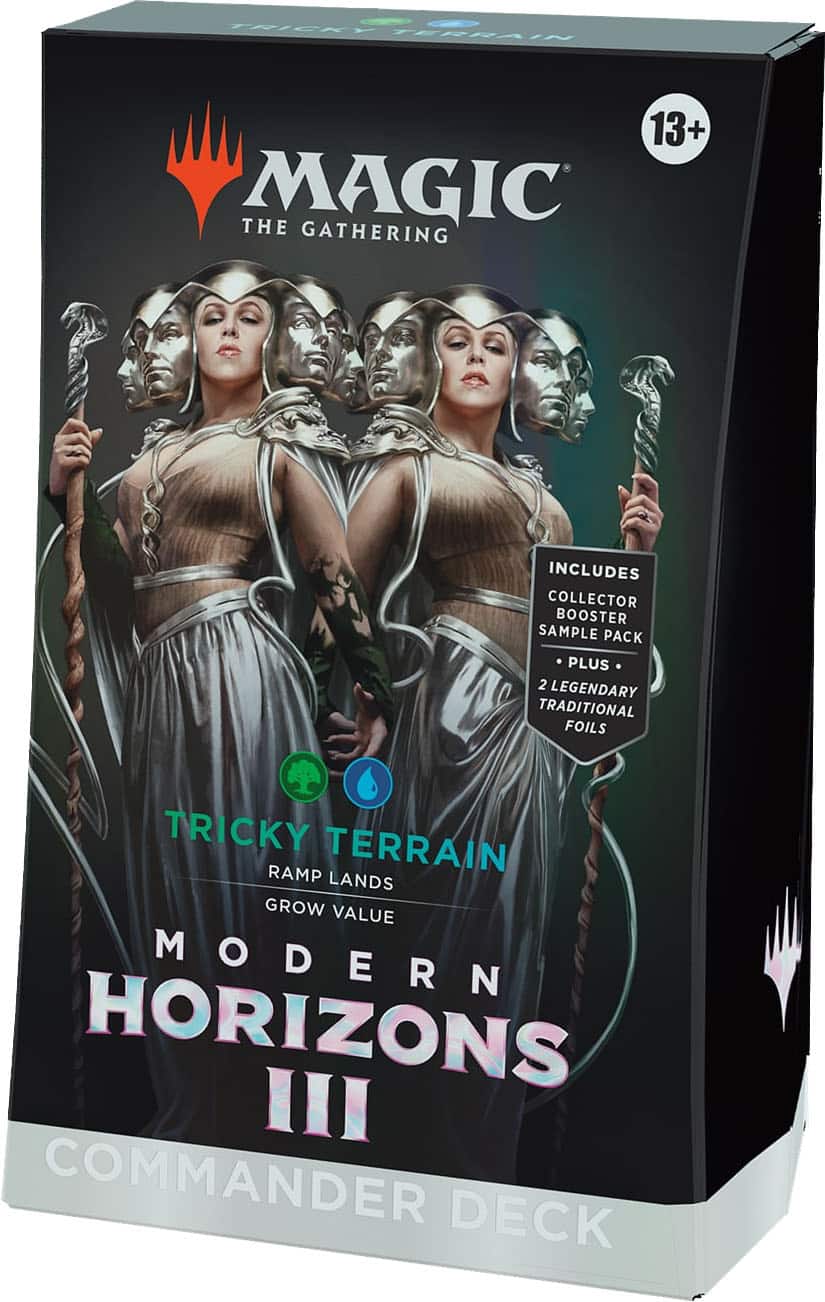 Left. Wizards of The Coast - Magic: The Gathering Modern Horizons 3 Commander Deck - Tricky Terrain.