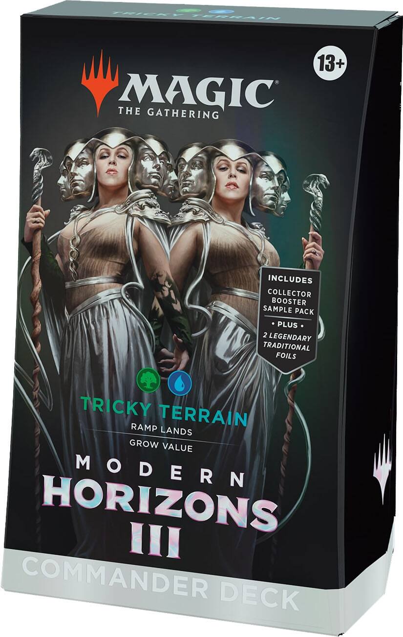 Left. Wizards of The Coast - Magic: The Gathering Modern Horizons 3 Commander Deck - Tricky Terrain.