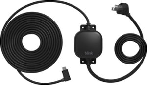 Weather Resistant 13ft Power Adapter for Blink Mini 2 and Blink Outdoor 4 - Black - Front_Zoom