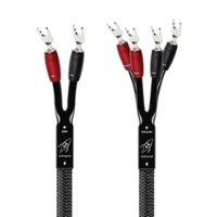 AudioQuest - 6FT SNG Rocket 44 SBW Spade Speaker Cable - Silver/Black - Front_Zoom