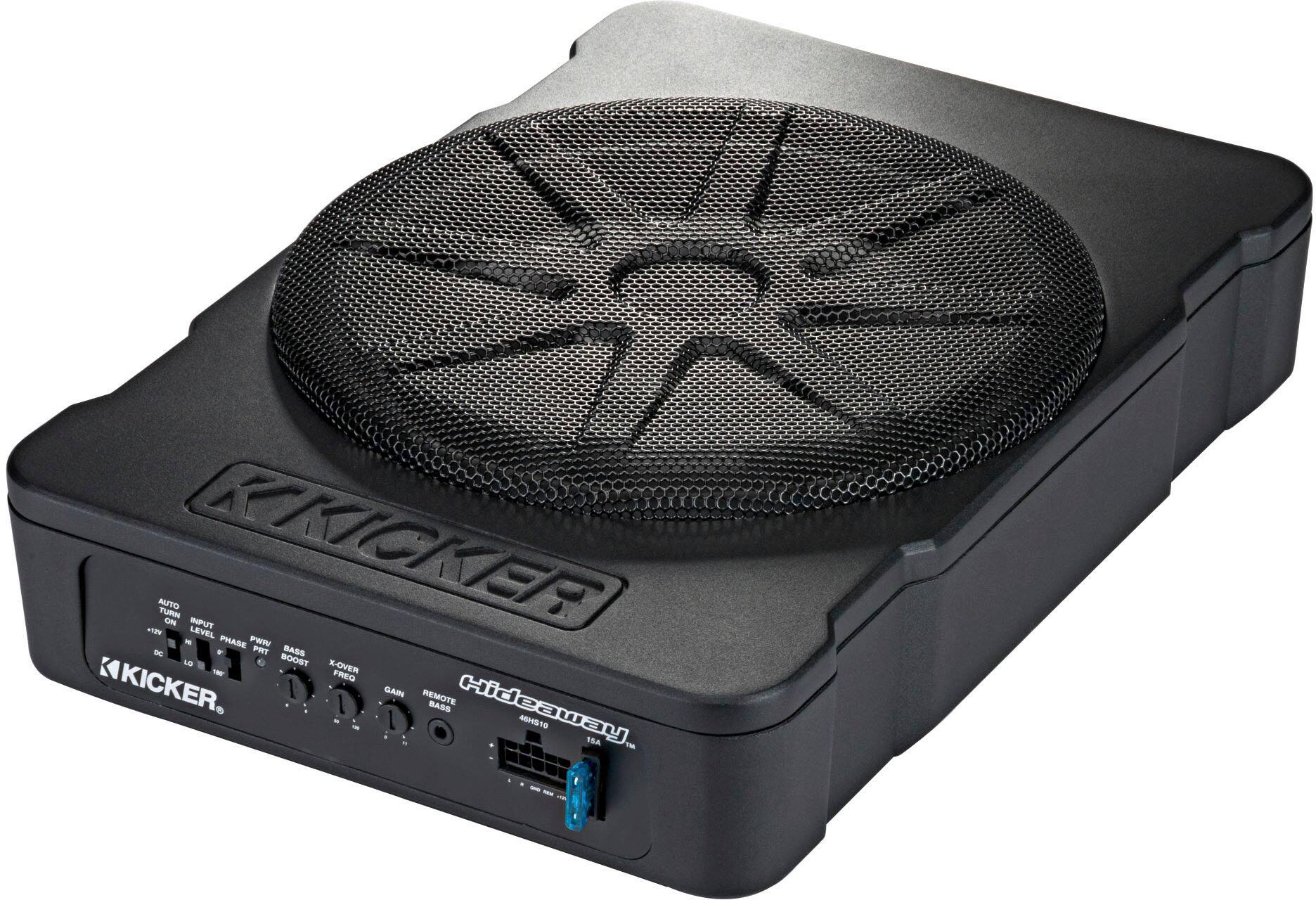 Angle. KICKER - Hideaway 10" Compact Powered Subwoofer - Black.
