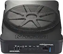 KICKER - Hideaway 10" Compact Powered Subwoofer - Black - Front_Zoom