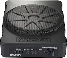 Front. KICKER - Hideaway 10" Compact Powered Subwoofer - Black.
