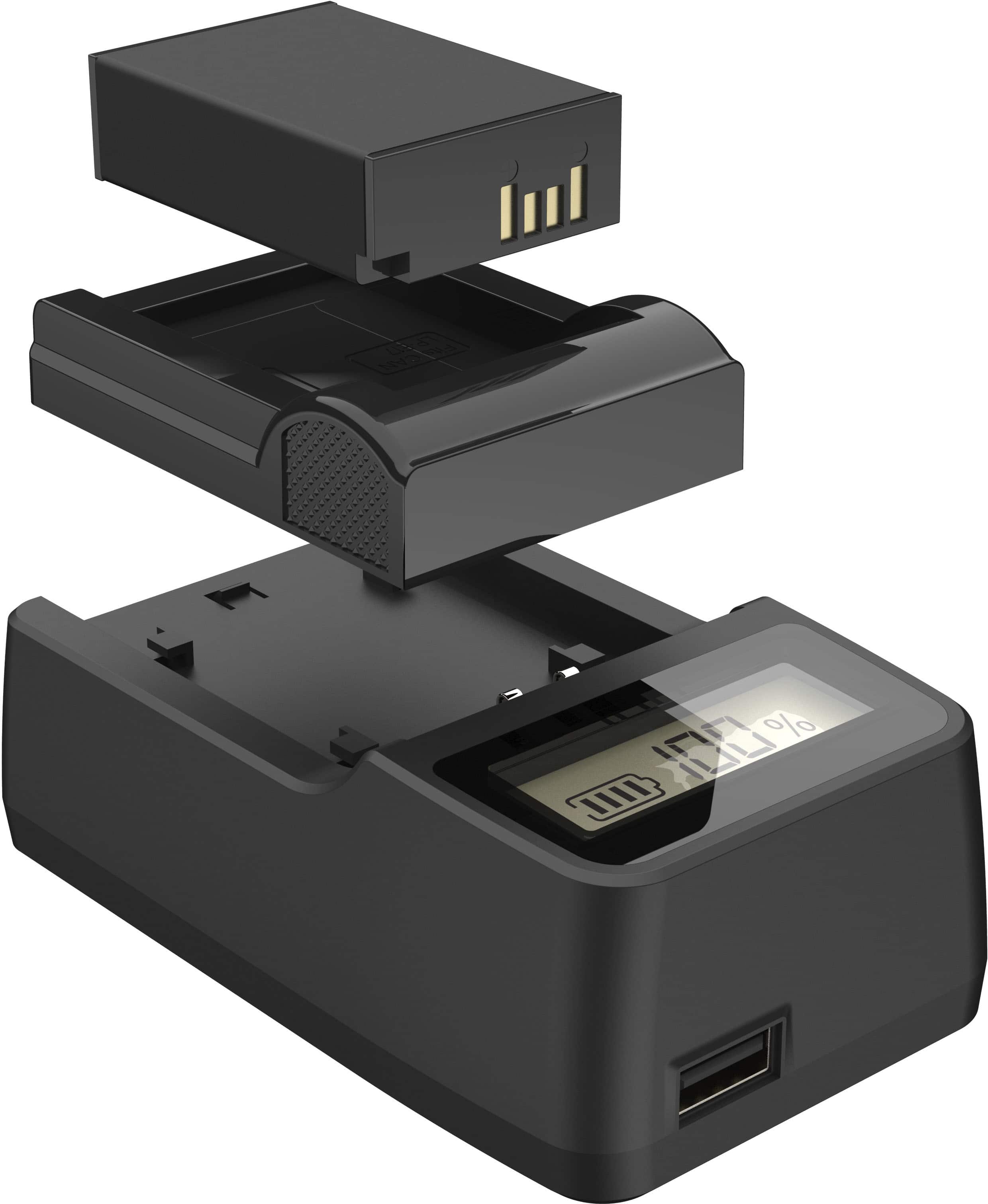 Alt View 13. Digipower - DSLR Travel Charger For Canon Replacement Batteries LP-E6/10/17 & NB-12L & NB-L13 - Black.