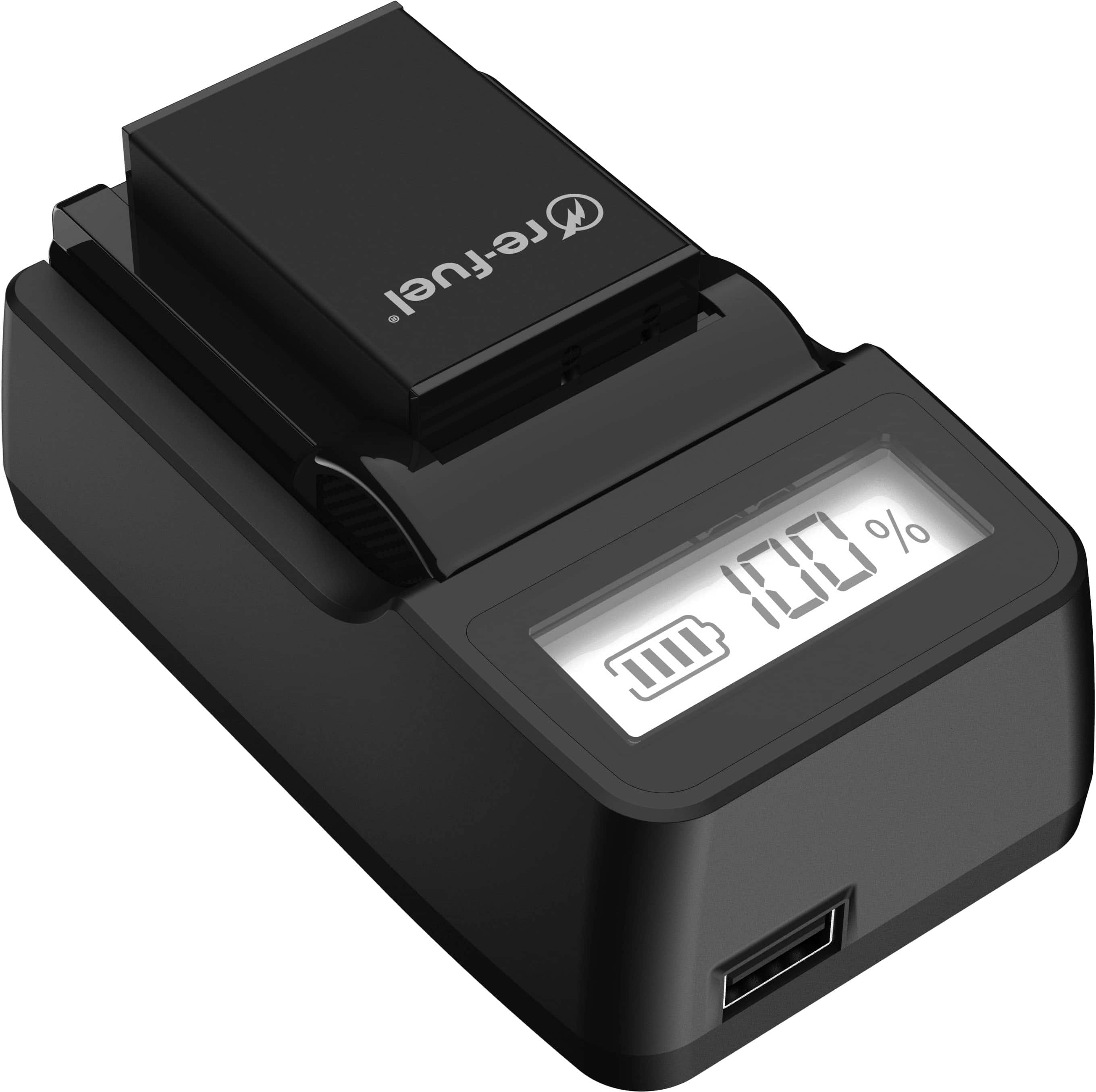 Alt View 1. Digipower - DSLR Travel Charger For Canon Replacement Batteries LP-E6/10/17 & NB-12L & NB-L13 - Black.