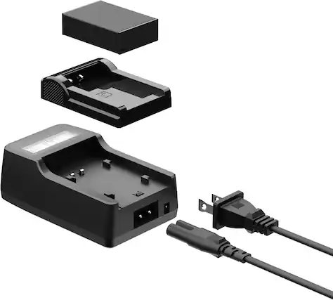 Front. Digipower - Mirrorless Travel Charger For Sony Replacement Batteries NP-FZ100/FW50/FM500F - Black.