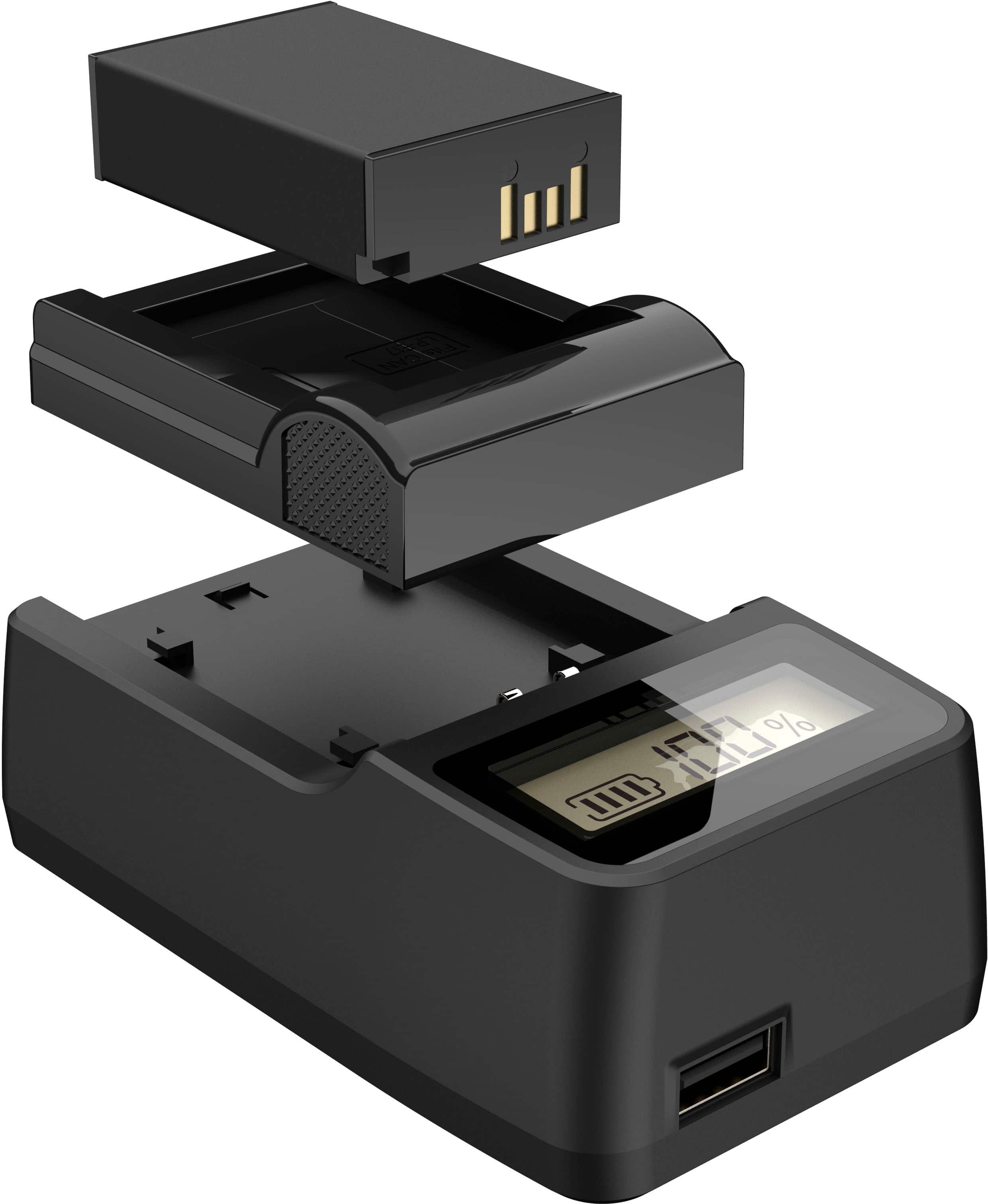 Alt View 13. Digipower - Mirrorless Travel Charger For Sony Replacement Batteries NP-FZ100/FW50/FM500F - Black.