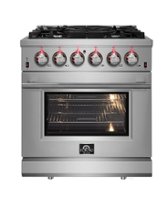 Forno Appliances - Massimo 4.32 cu. ft. Freestanding Gas Range with Steam Cleaning and Air Fryer Kit - Front_Zoom