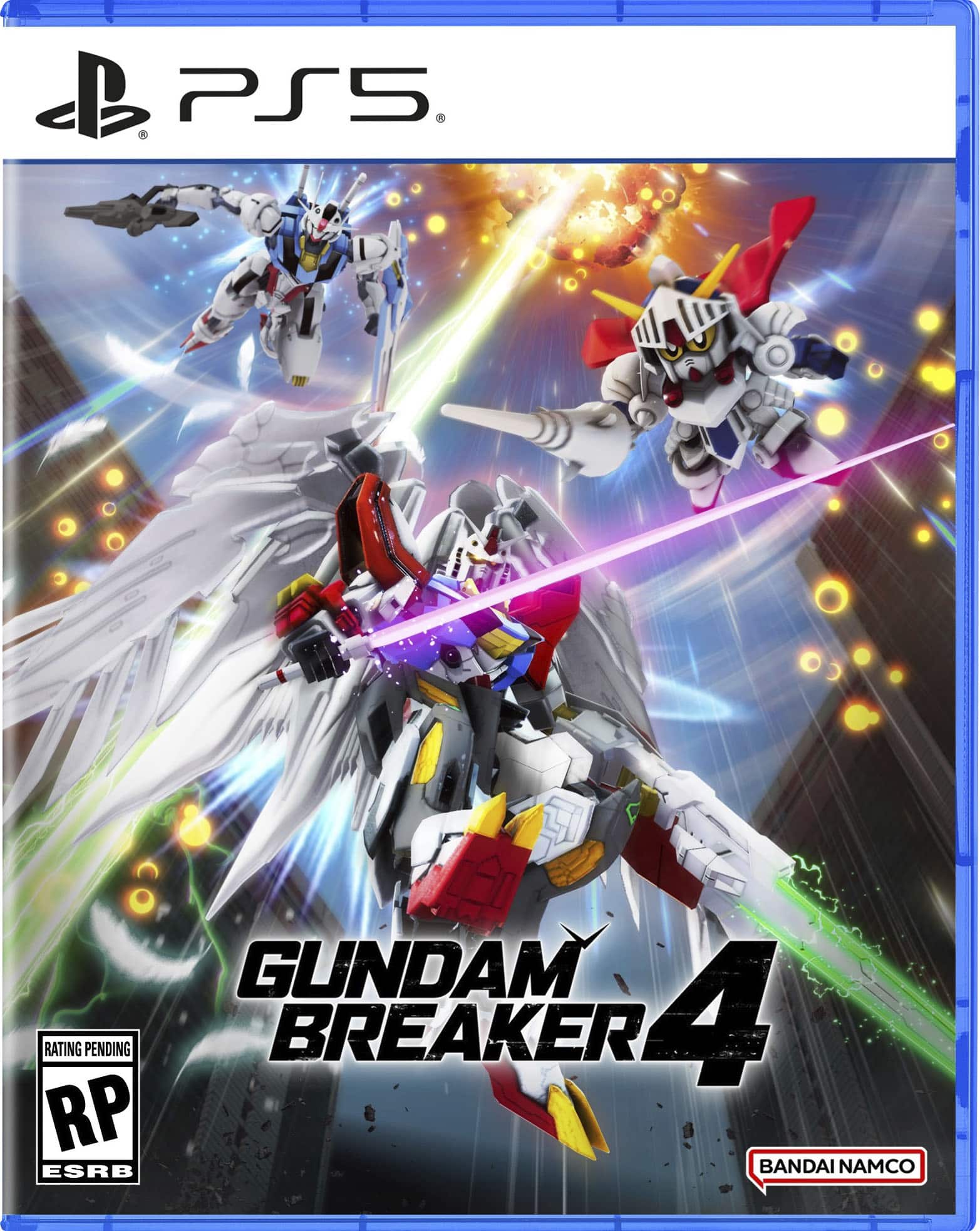 GUNDAM BREAKER 4 is a video game for the PlayStation 5 console, developed by Bandai Namco. The game is rated T for Teen by the ESRB.