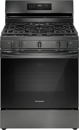 Frigidaire - 5.1 Cu. Ft. Freestanding Gas Range with Air Fry - Black Stainless Steel