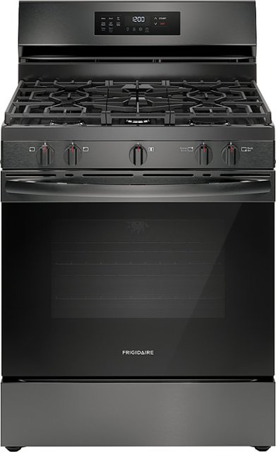 Front Zoom. Frigidaire 5.1 Cu. Ft. Freestanding Gas Range with Air Fry - Black Stainless Steel.