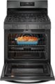 Alt View Zoom 2. Frigidaire 5.1 Cu. Ft. Freestanding Gas Range with Air Fry - Black Stainless Steel.