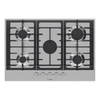Bosch - 300 Series 30" Built-In Gas Cooktopwith 5 Burners and FlameSafe - Stainless Steel - Front_Zoom