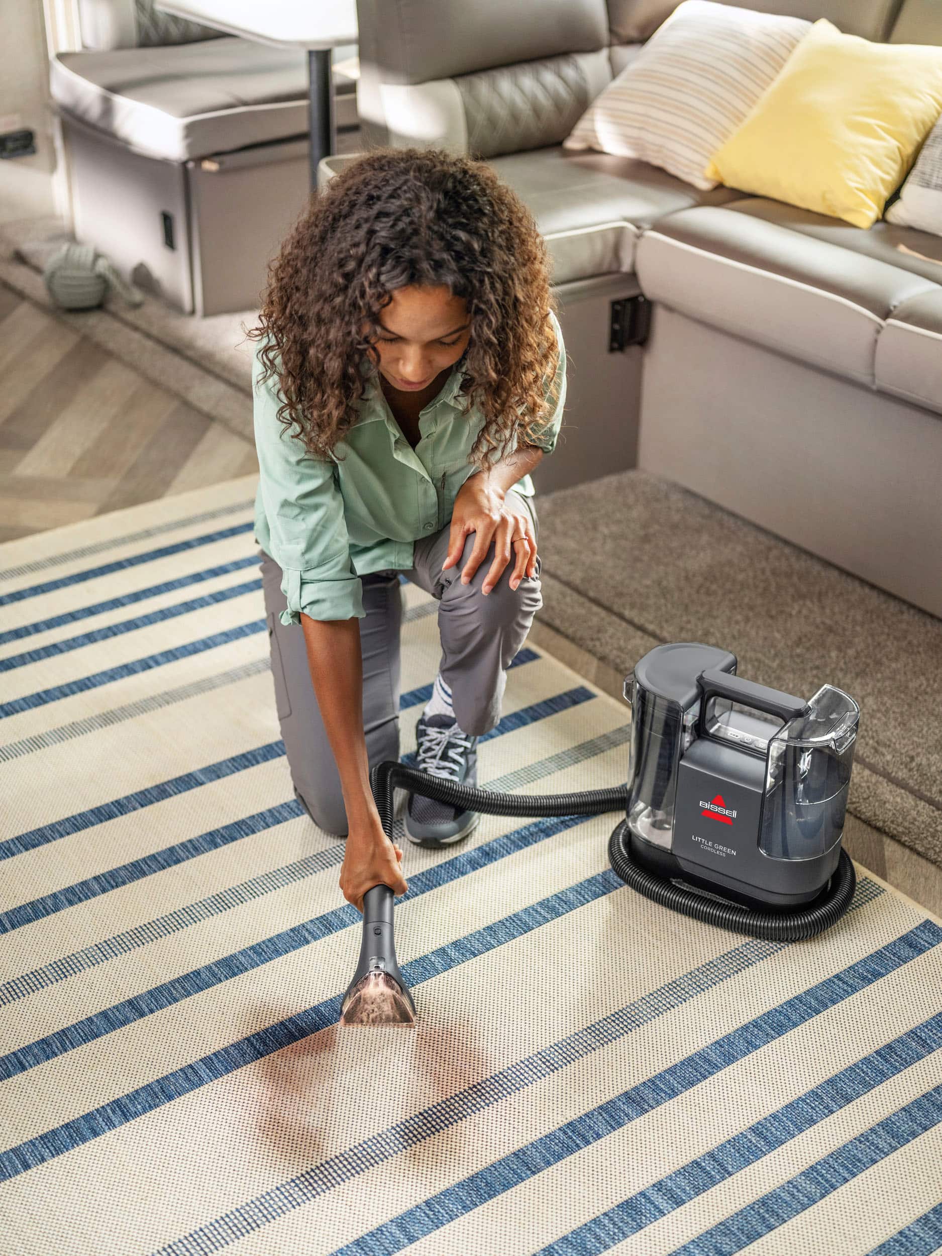 Alt View 15. BISSELL - Little Green Cordless Portable Deep Cleaner - Titanium with silver accents.