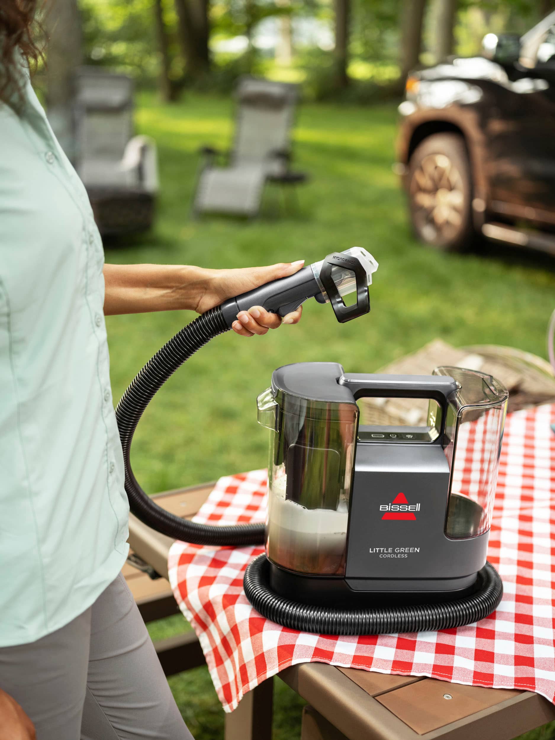 Alt View 18. BISSELL - Little Green Cordless Portable Deep Cleaner - Titanium with silver accents.