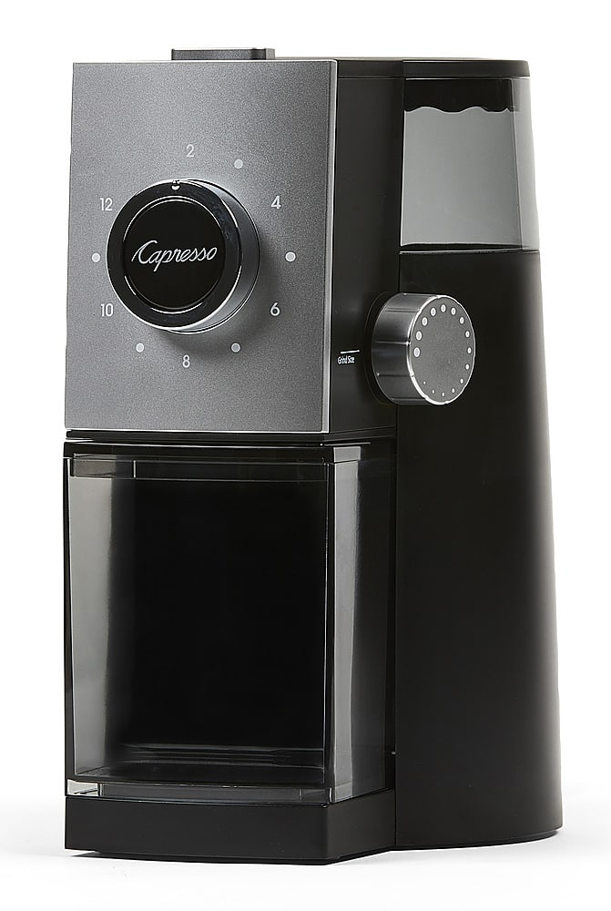 Alt View 1. Capresso - Grind Select Coffee Burr Grinder - Black/Silver.