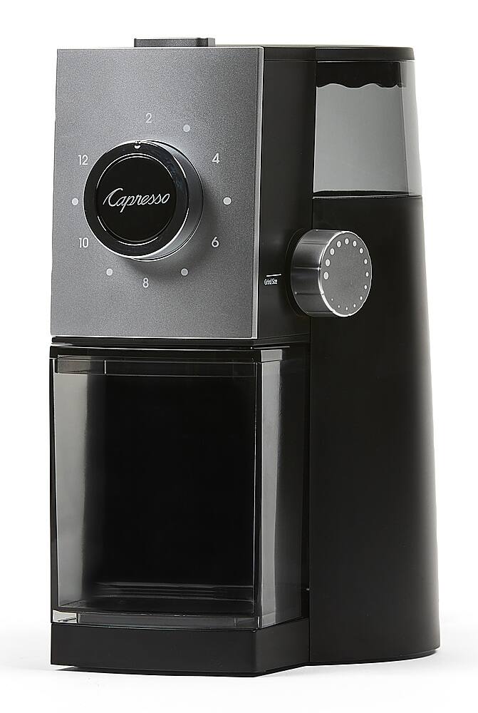 Alt View 1. Capresso - Grind Select Coffee Burr Grinder - Black/Silver.