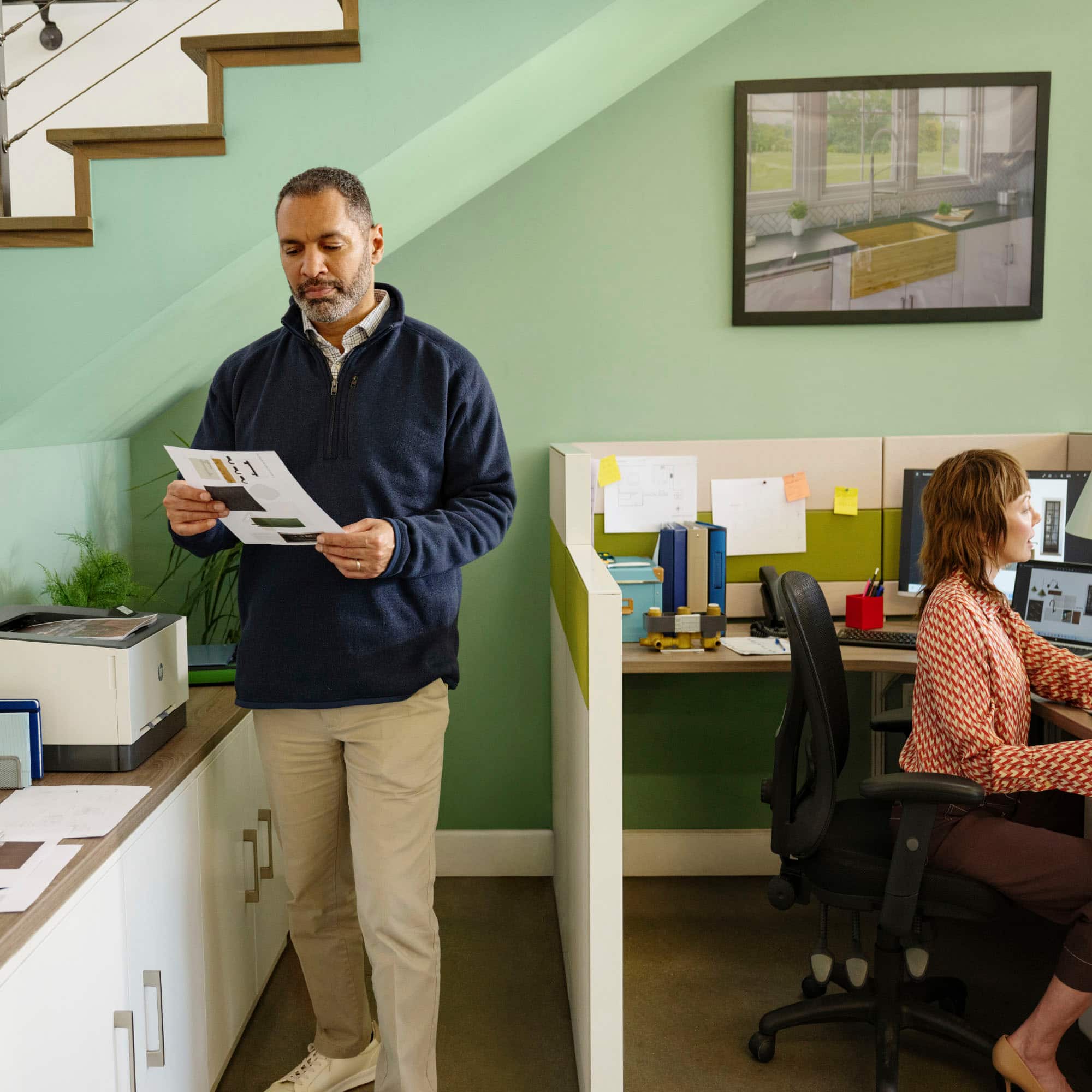 Alt View 12. HP - LaserJet Pro 3201dw Wireless Color Laser Printer - White & Slate.