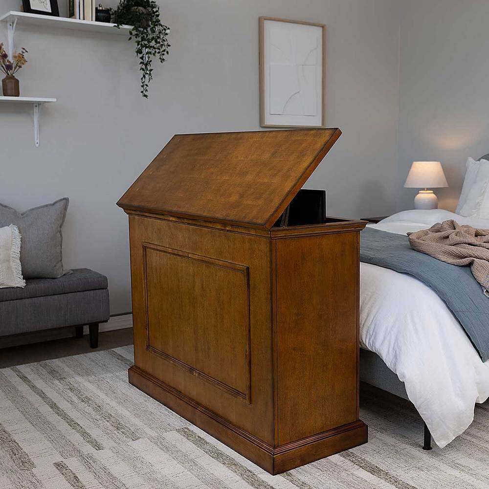 Alt View 1. Touchstone Home Products - The Elevate by Touchstone - Smart Motorized TV Lift Cabinet for Flat Screen TVs up to 50 Inches - Honey Oak.