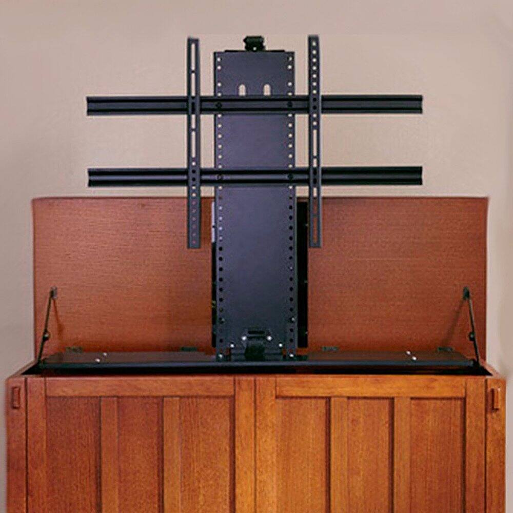 Alt View 1. Touchstone Home Products - The Mission Style Elevate by Touchstone- Smart Motorized TV Lift Cabinet for Flat Screen TVs up to 50 Inches - Mission Oak.