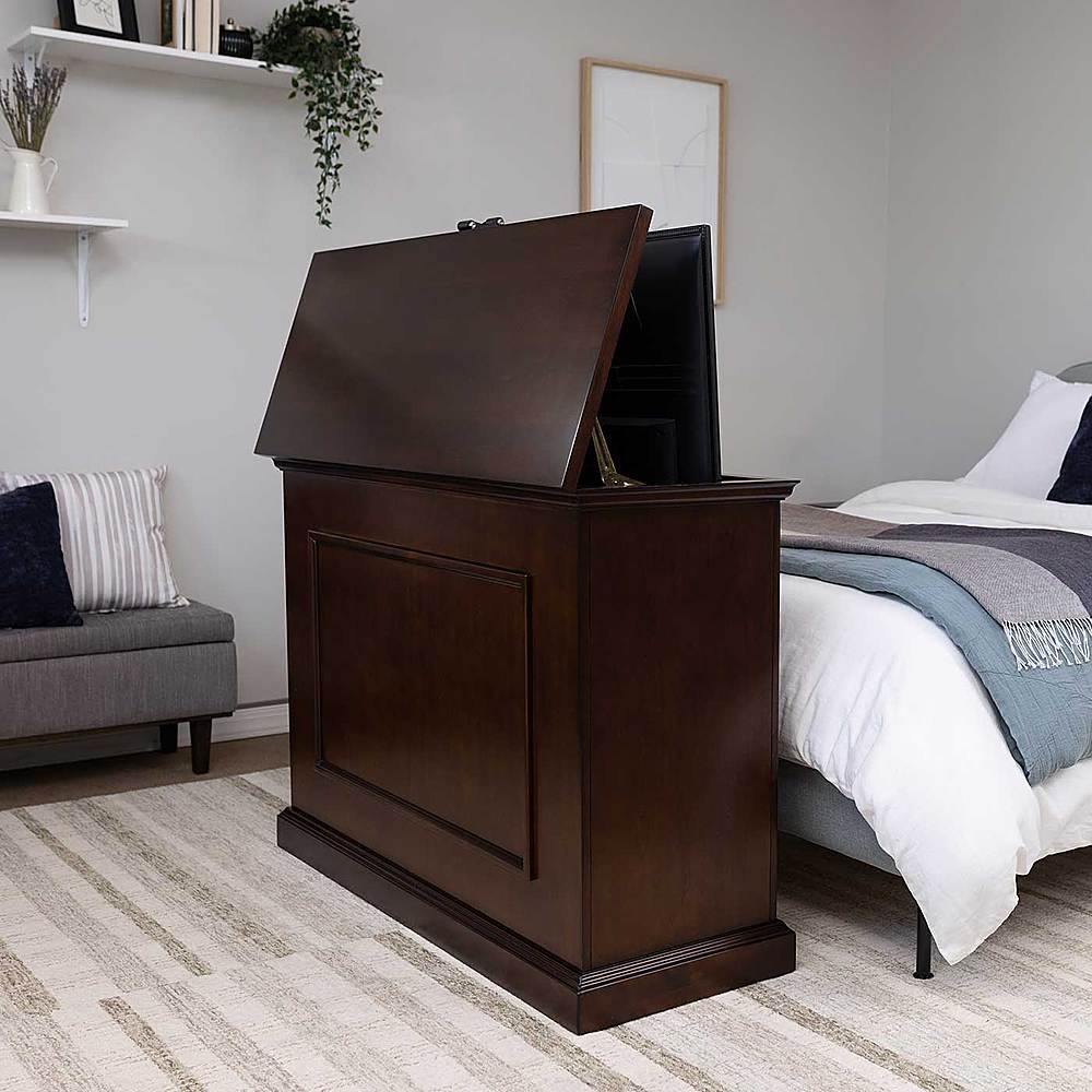 Alt View 3. Touchstone Home Products - The Elevate by Touchstone - Smart Motorized TV Lift Cabinet for Flat Screen TVs up to 50 Inches - Espresso.