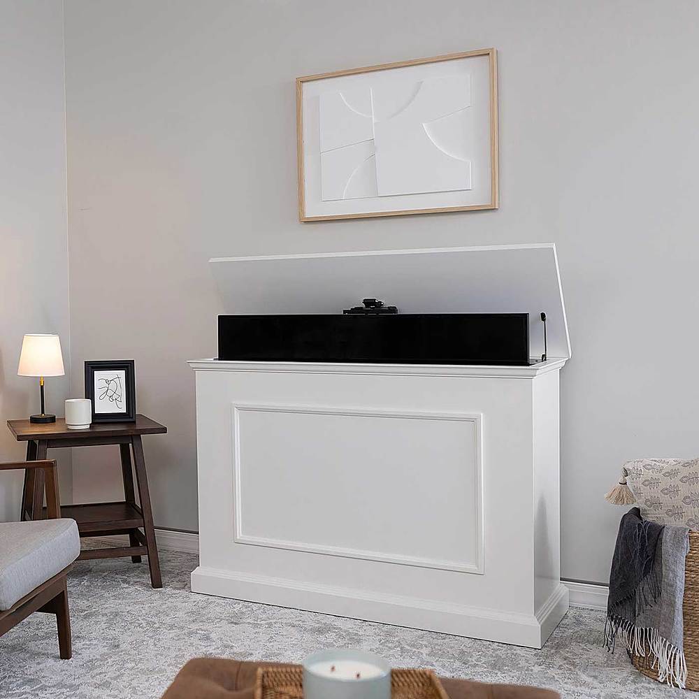 Alt View 1. Touchstone Home Products - The Elevate by Touchstone - Smart Motorized TV Lift Cabinet for Flat Screen TVs up to 50 Inches - White.
