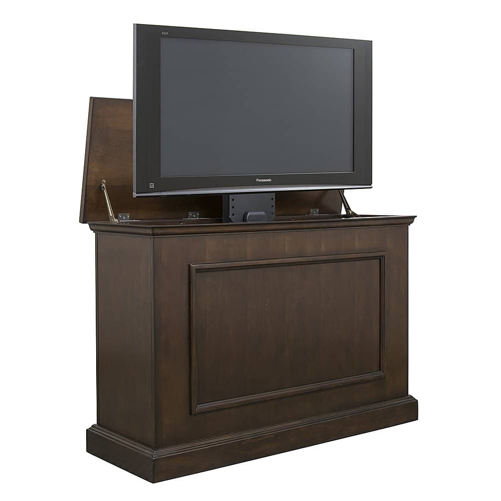 Front. Touchstone Home Products - The Mini Elevate by Touchstone - Smart Motorized TV Lift Cabinet for Flat Screen TVs up to 46 Inches - Espresso.