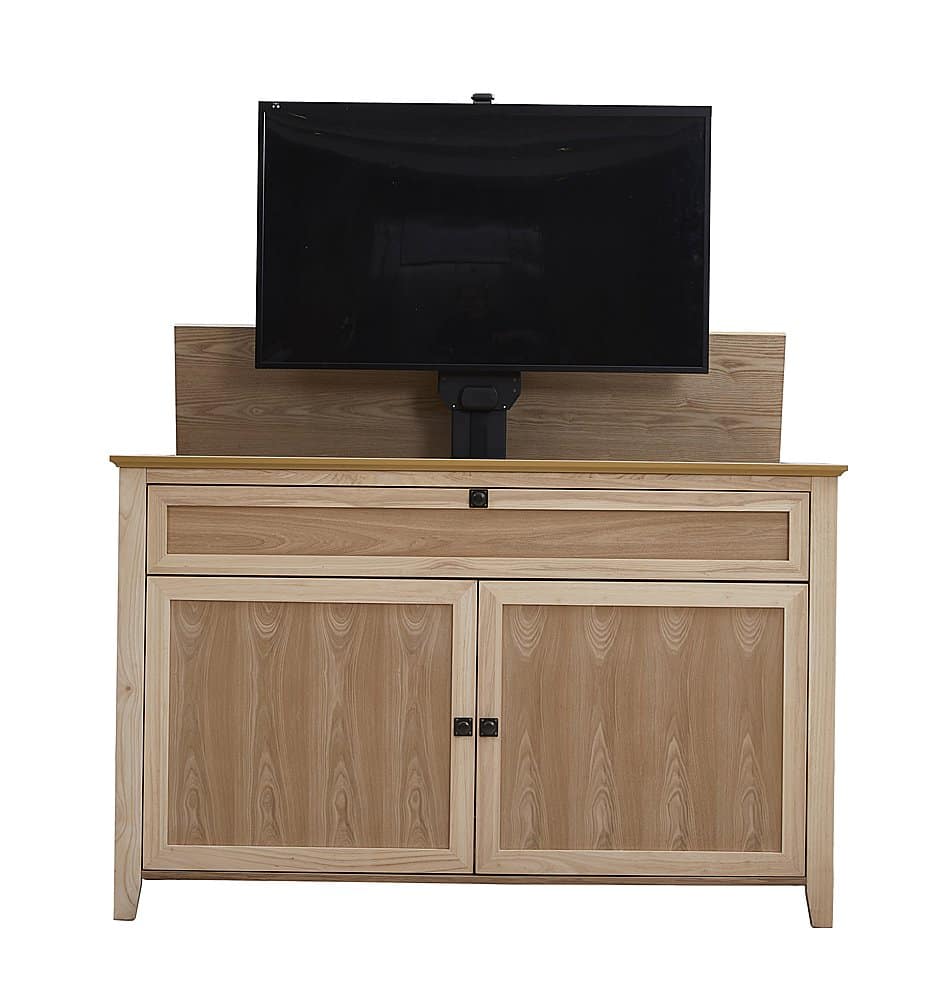Front. Touchstone Home Products - The Claymont by Touchstone - Smart Motorized TV Lift Cabinet for Flat Screen TVs up to 65 Inches - Unfinished.