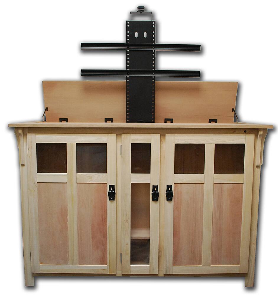 Angle. Touchstone Home Products - The Bungalow by Touchstone - Smart Motorized TV Lift Cabinet for Flat Screen TVs up to 60 Inches - Unfinished.