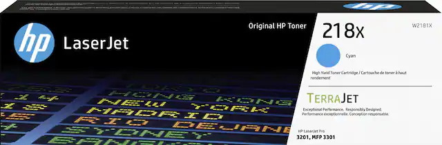 Front. HP - 218X High-Yield Toner Cartridge - Cyan.