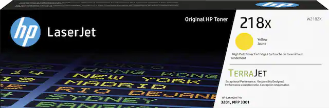 Front. HP - 218X High-Yield Toner Cartridge - Yellow.