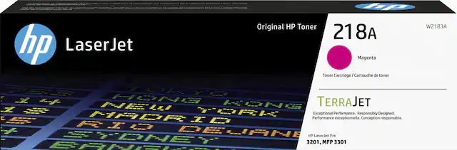 Front. HP - 218A Standard Capacity Toner Cartridge - Magenta.