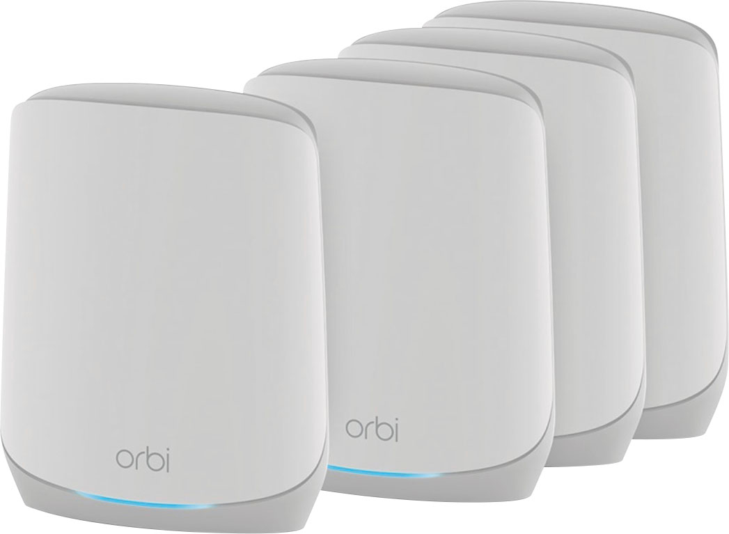NETGEAR - Orbi 750 Series AX5200 Tri-Band Mesh Wi-Fi 6 System (4-pack) - White