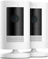 Ring - 2-Pack Stick Up Indoor/Outdoor Wire Free 1080p Security Camera - White - Front_Zoom