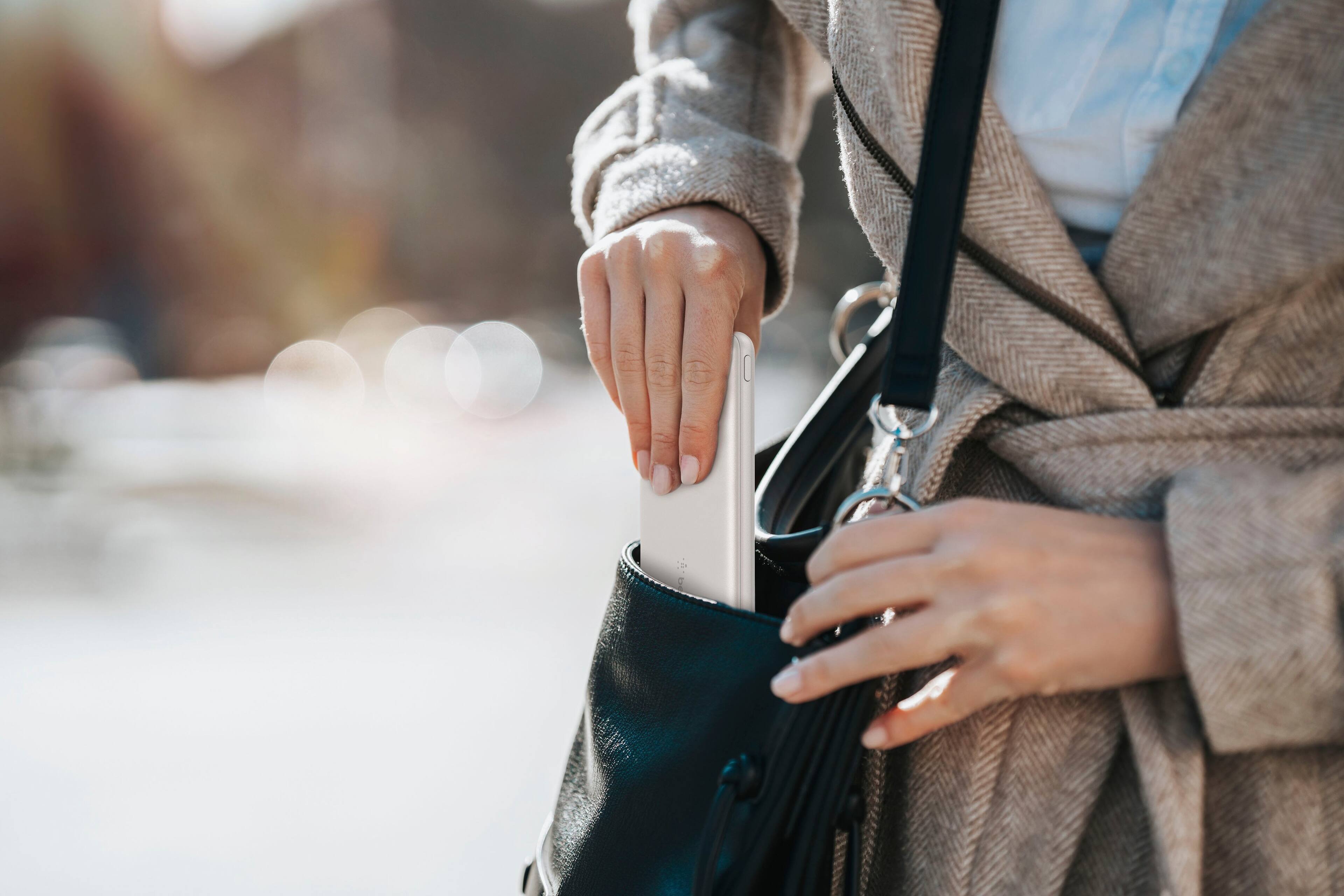Alt View 11. Belkin - BoostCharge USB-C Portable Charger 10K Power Bank with 1 USB-C Port and 2 USB-A Ports & Included USB-C to USB-A Cable - White.