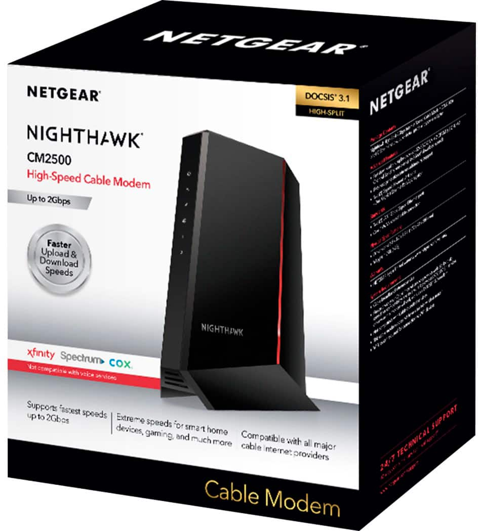 Customer Reviews: NETGEAR Nighthawk High-Split 32 x 8 DOCSIS 3.1 Cable ...