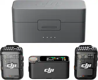 Front. DJI - Mic 2 Wireless Omnidirectional Microphone System - Black.