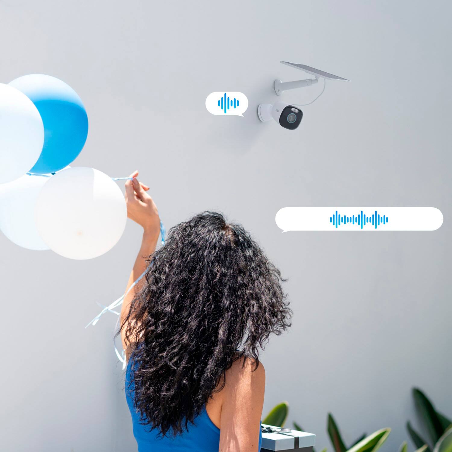 Alt View 12. Reolink - Reolink Argus Series B360 Outdoor 4K Security Camera with 64GB MicroSD, Solar Panel charged Battery & Color Night Vision - White.