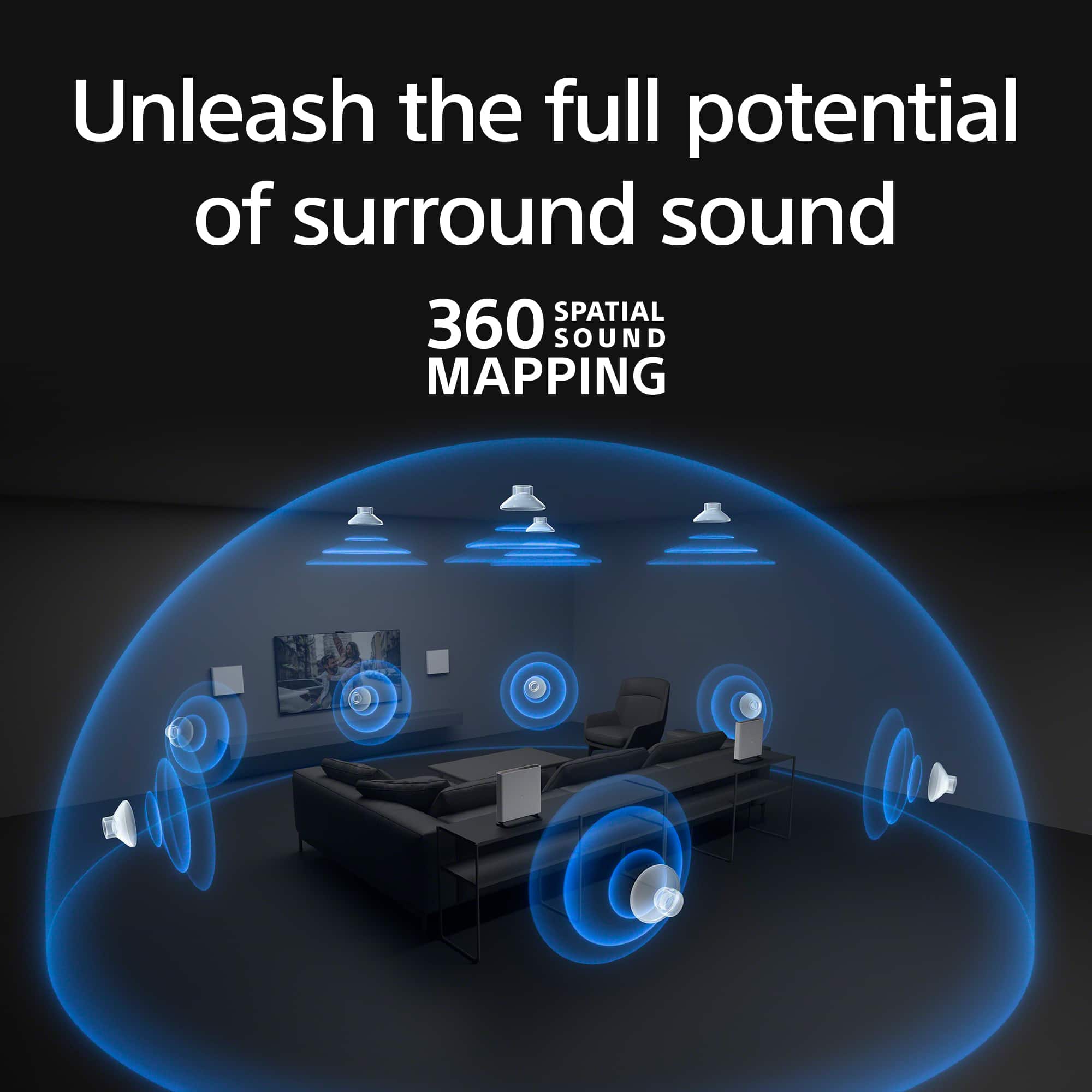 Unleash the full potential of surround sound with SPATIAL 360 SOUND MAPPING.