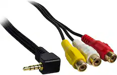 Angle. AXXESS - 6' A/V to 3.5mm Cable Interface - Multi.