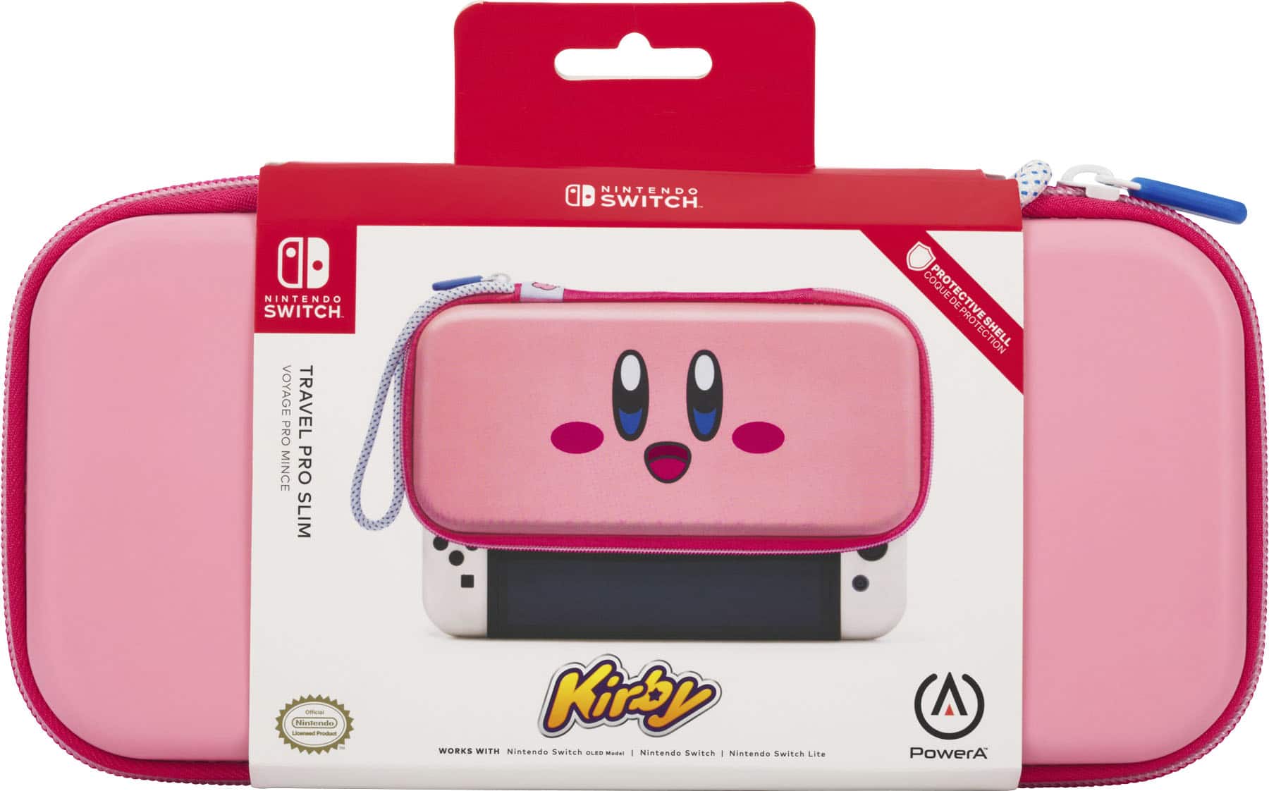Alt View 25. PowerA - Slim Travel Pro Case for Nintendo Switch - OLED Model, Nintendo Switch or Nintendo Switch Lite - Kirby Power.