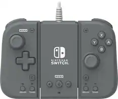 Front. Hori - Split Pad Compact Attachment Set - Officially Licensed By Nintendo - Slate Gray.