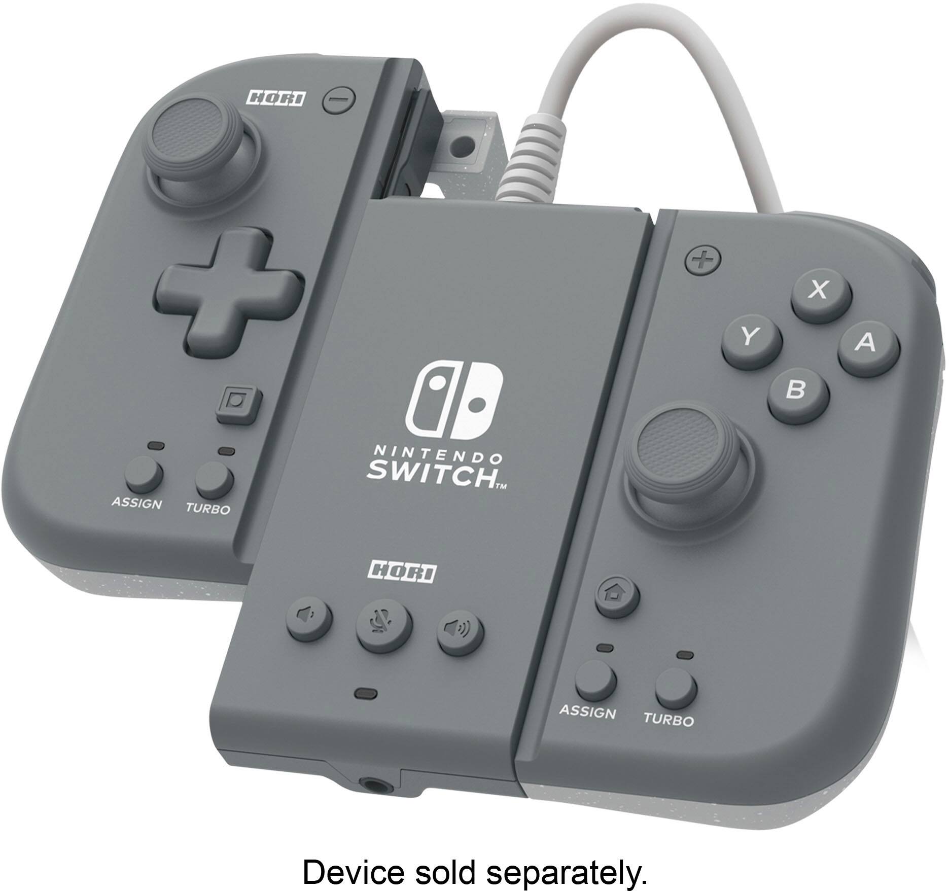 Alt View 11. Hori - Split Pad Compact Attachment Set - Officially Licensed By Nintendo - Slate Gray.