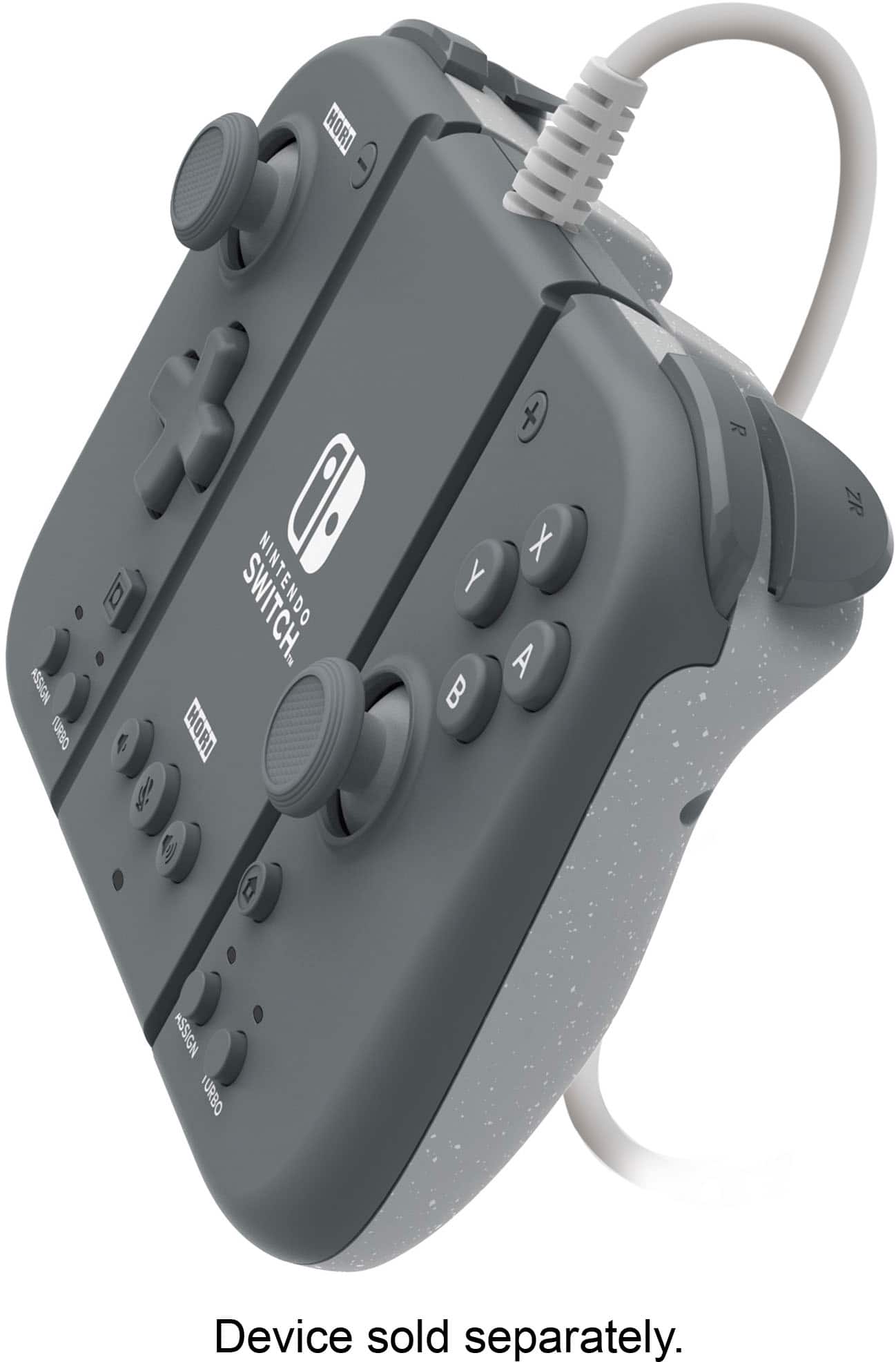 Left. Hori - Split Pad Compact Attachment Set - Officially Licensed By Nintendo - Slate Gray.