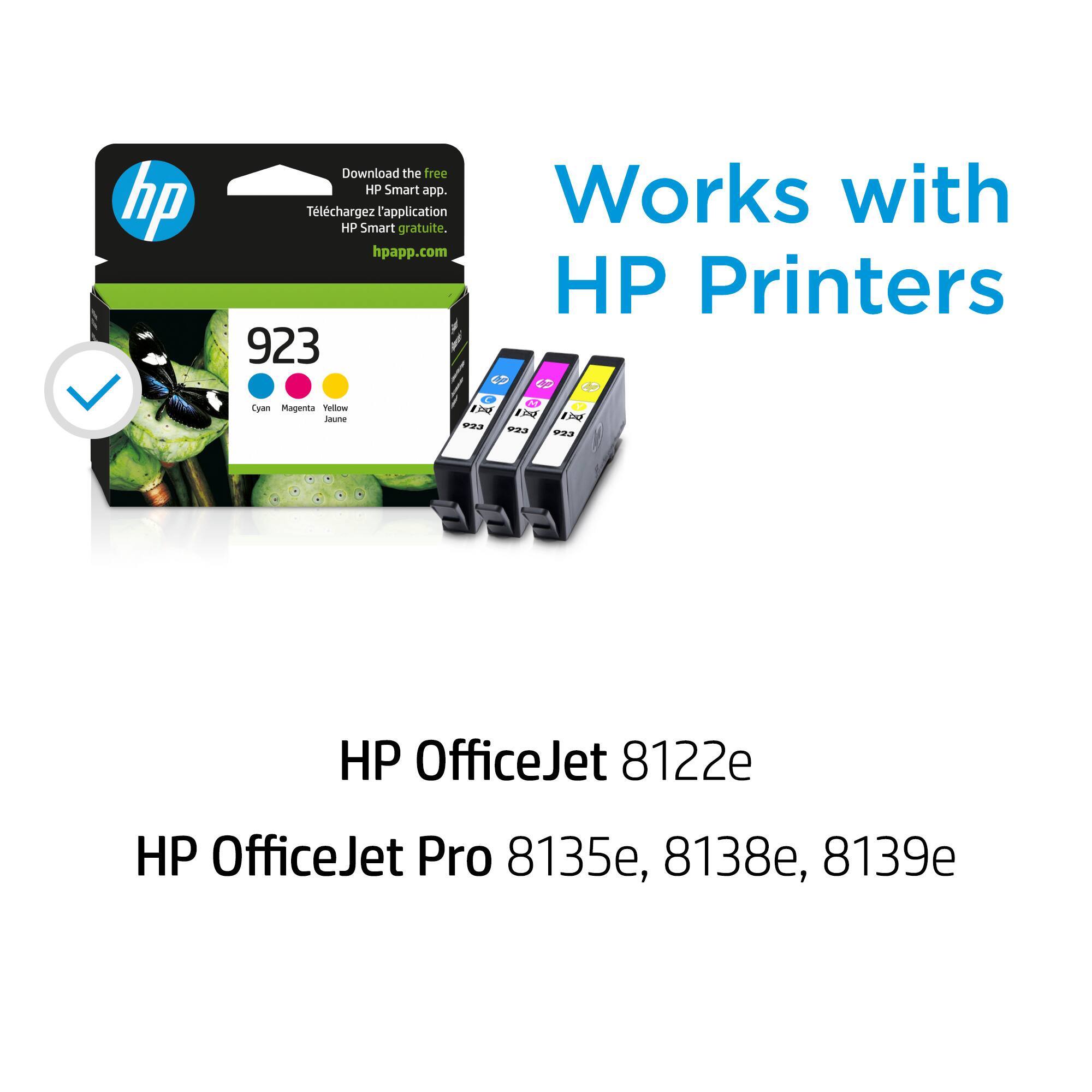 HP 923 3-Pack Standard Capacity Ink Cartridges Cyan/Magenta/Yellow ...