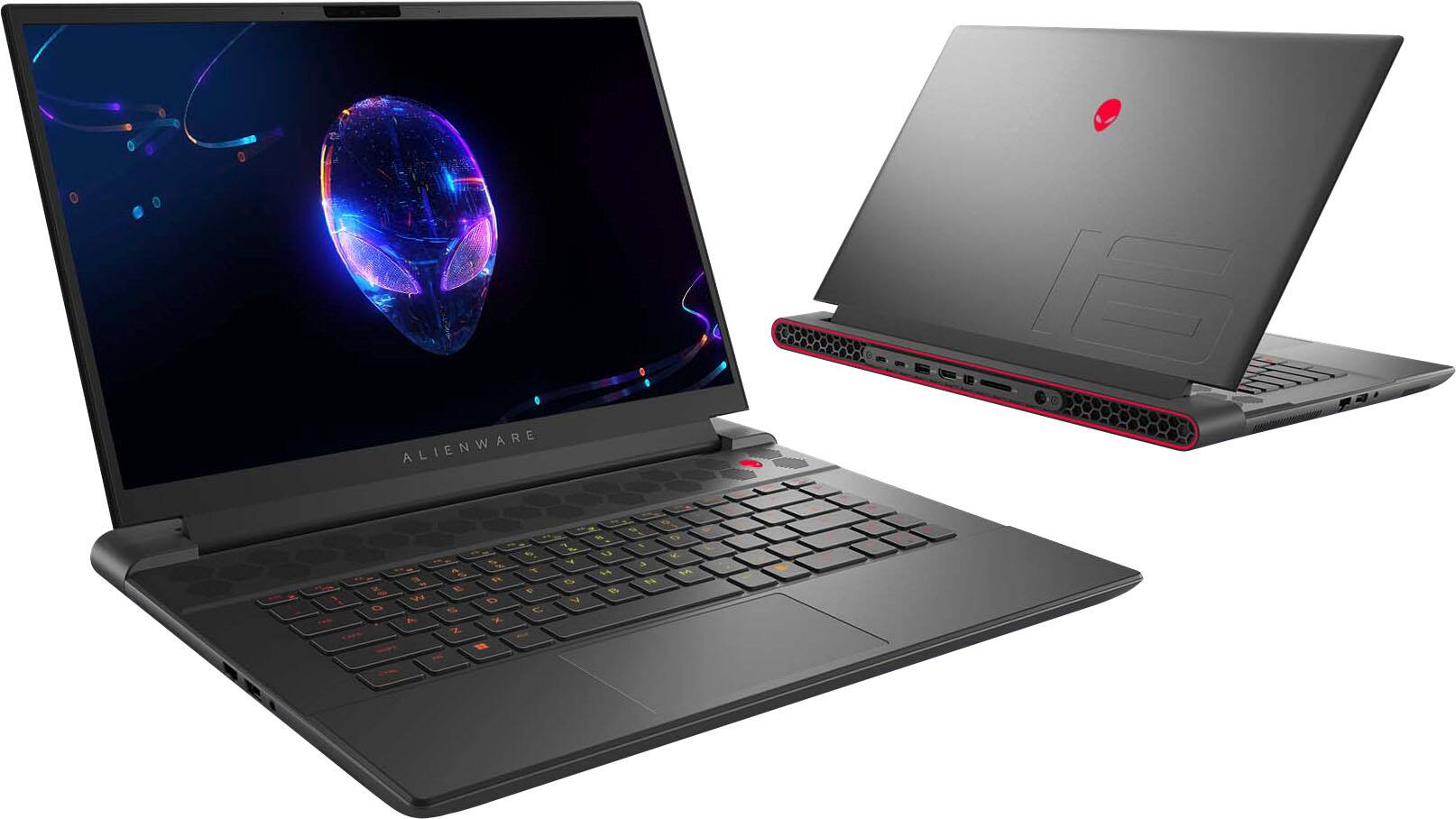 Alt View 7. Alienware - 16" QHD+ (2560 x 1600) 240Hz Gaming Laptop - AMD Ryzen 9 - 32GB Memory - NVIDIA GeForce RTX 4080 - Dark Metallic Moon.